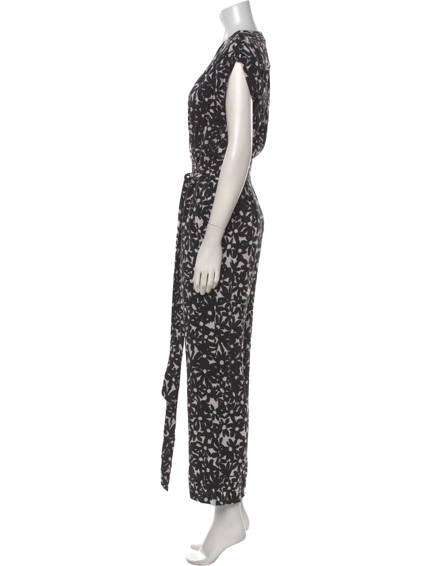 Diane von Furstenberg Printed V-Neck Jumpsuit