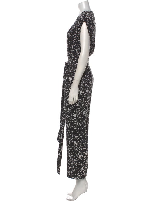 Diane von Furstenberg Printed V-Neck Jumpsuit