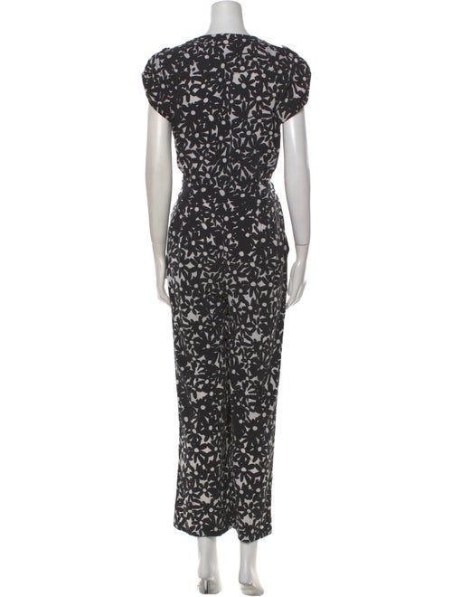 Diane von Furstenberg Printed V-Neck Jumpsuit