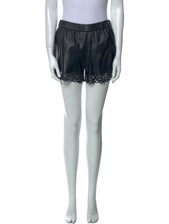 Diane von Furstenberg Leather Mini Shorts