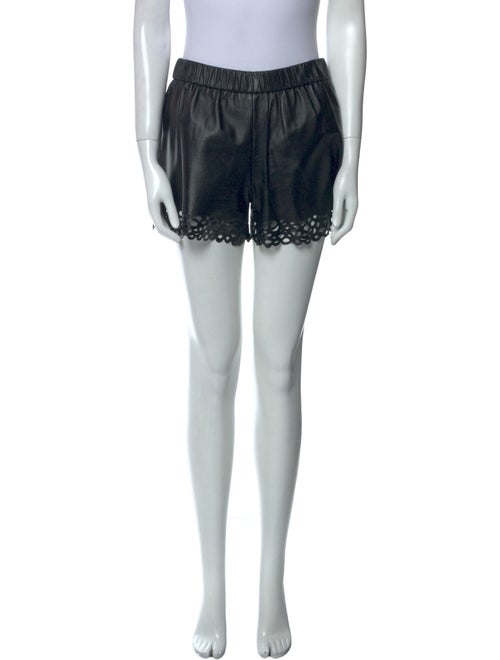 Diane von Furstenberg Leather Mini Shorts