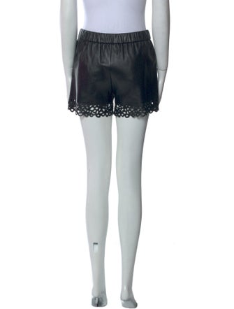 Diane von Furstenberg Leather Mini Shorts