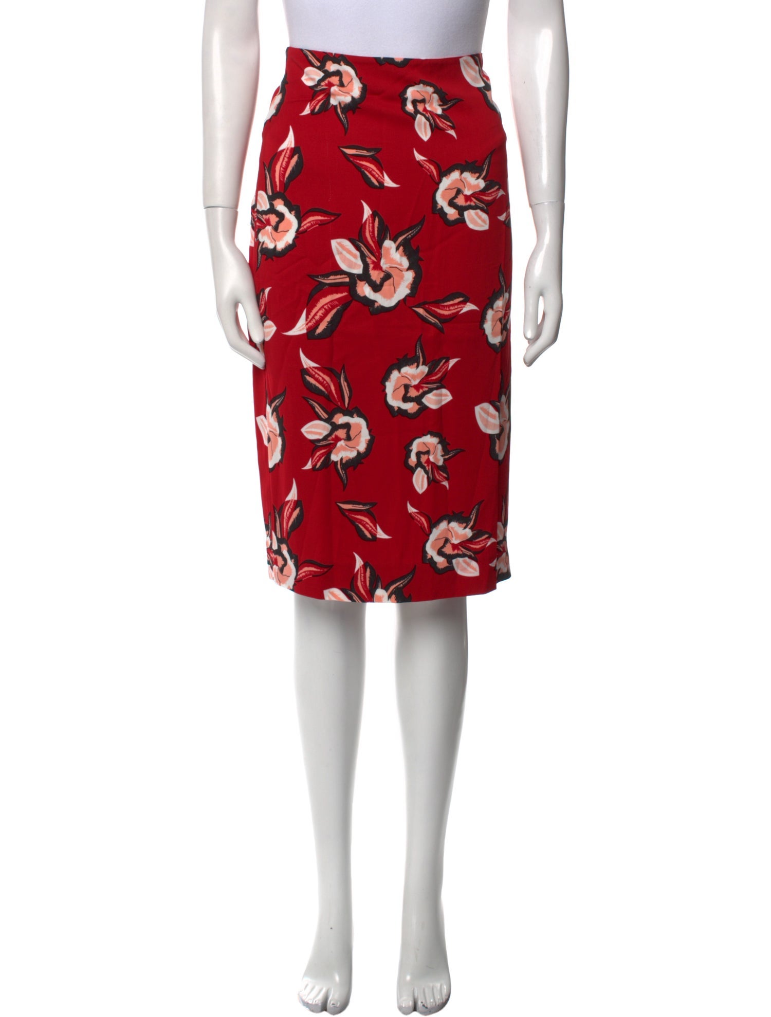 Diane von Furstenberg Floral Print Knee-Length Skirt