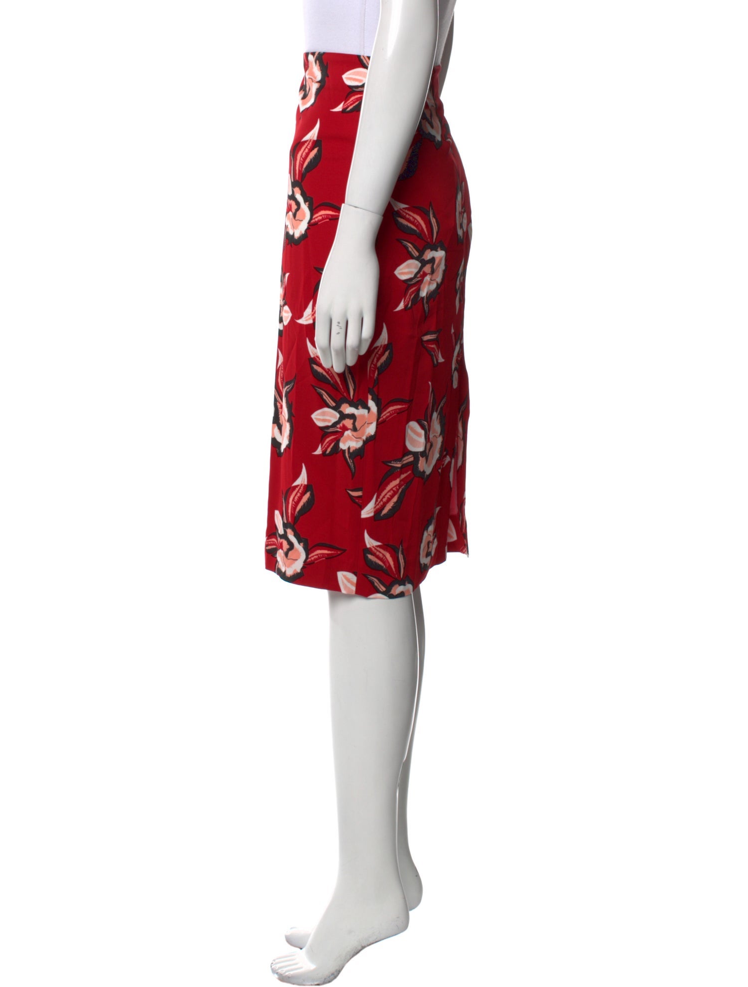 Diane von Furstenberg Floral Print Knee-Length Skirt