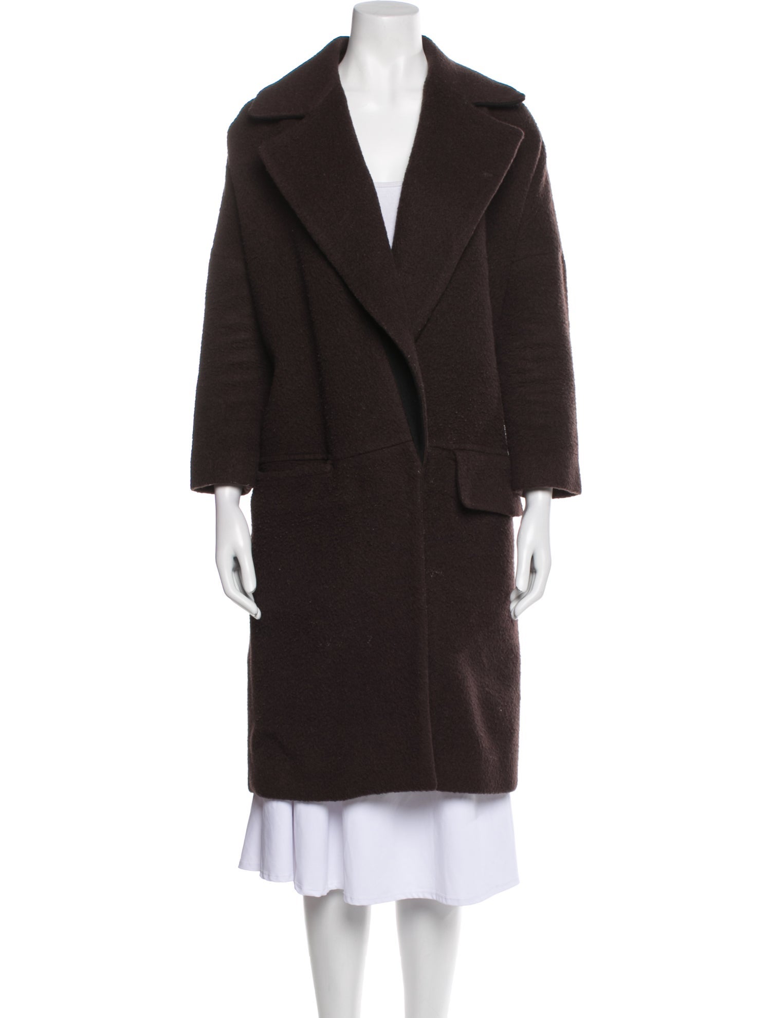 Diane von Furstenberg Wool Faux Fur Coat