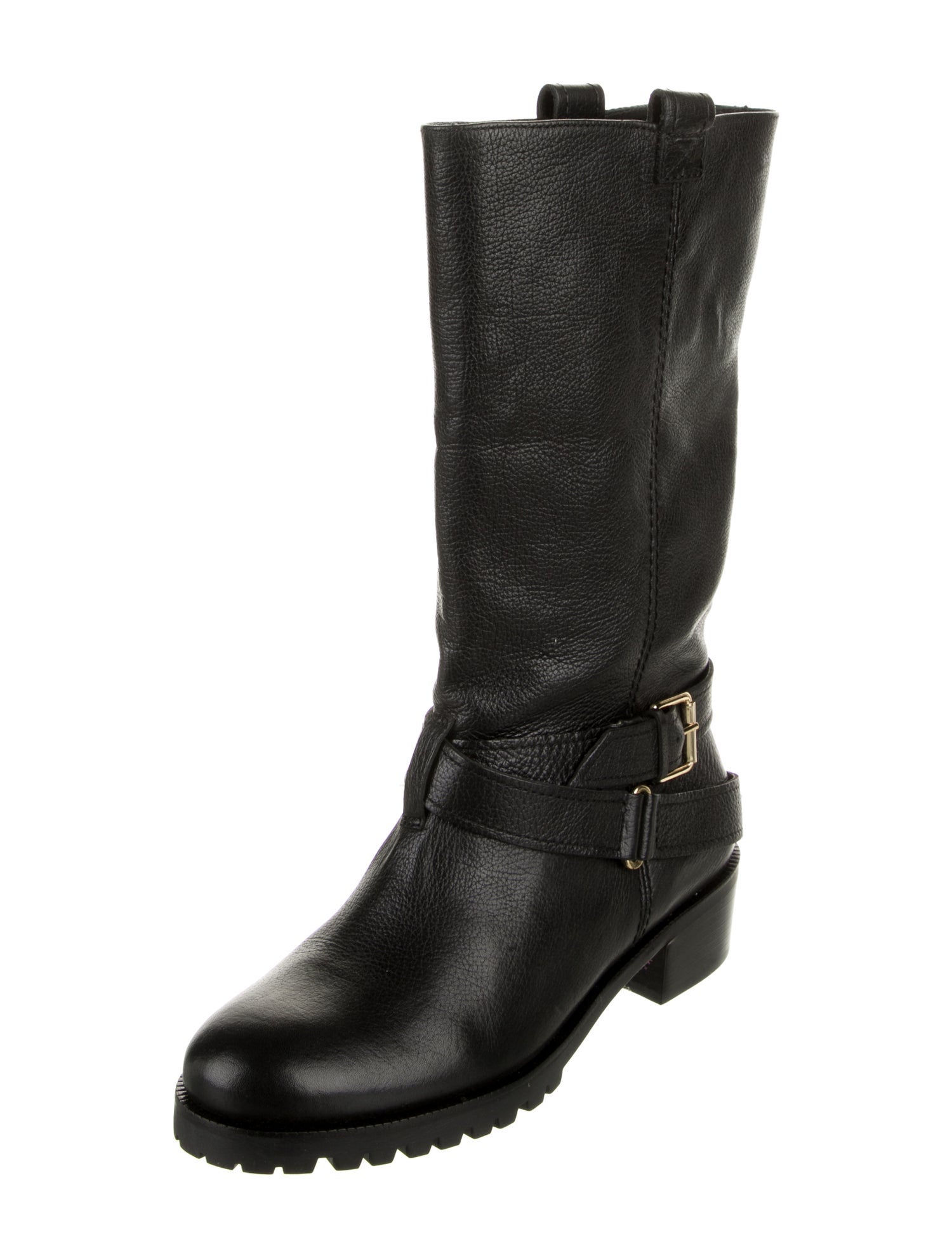 Diane von Furstenberg Leather Moto Boots