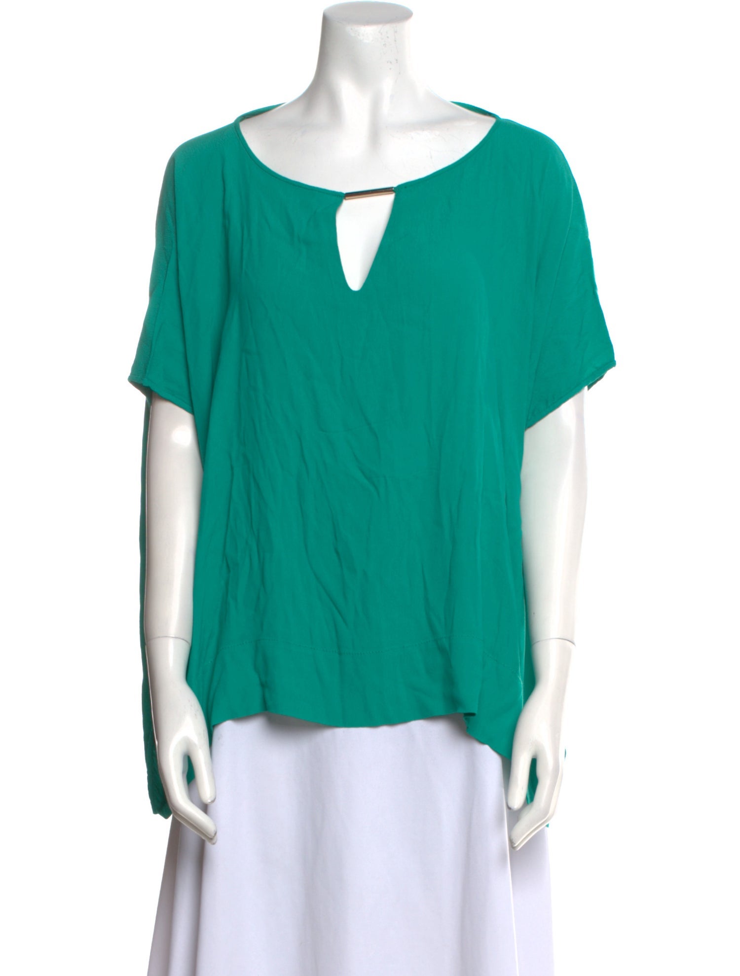 Diane von Furstenberg V-Neck Short Sleeve Blouse