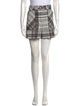 Diane von Furstenberg Plaid Print Mini Shorts