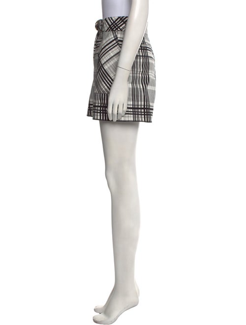 Diane von Furstenberg Plaid Print Mini Shorts