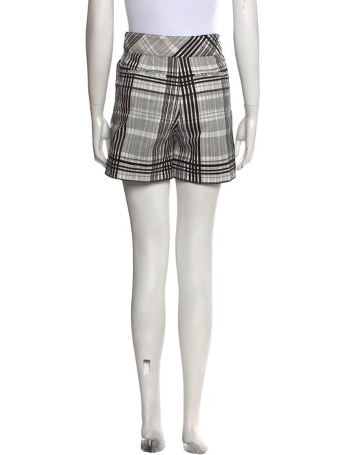Diane von Furstenberg Plaid Print Mini Shorts