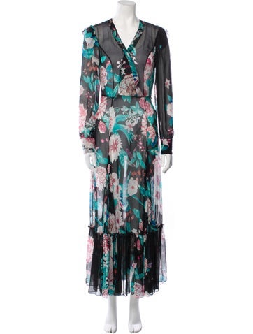 Diane von Furstenberg Dresses Floral Print Long Dress XS