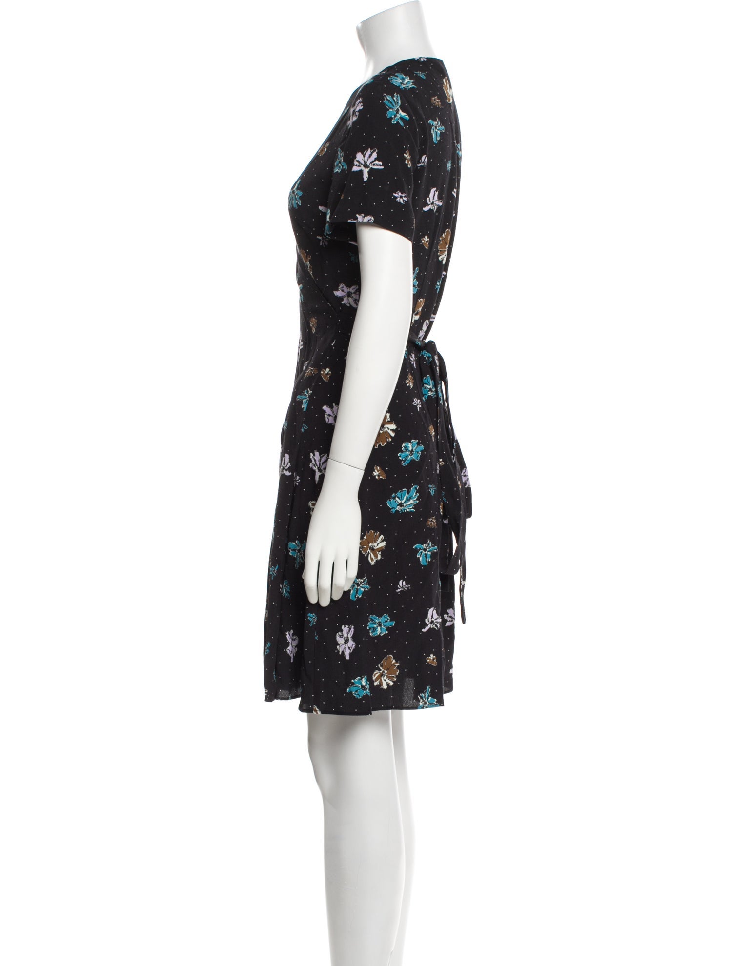 Diane von Furstenberg Floral Print Knee-Length Dress
