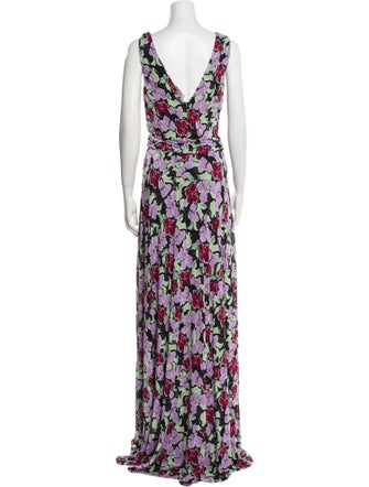 Diane von Furstenberg Floral Print Long Dress
