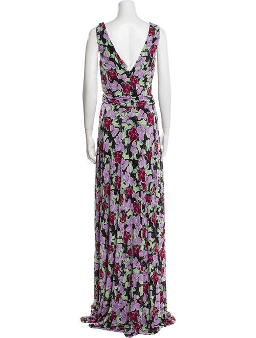 Diane von Furstenberg Floral Print Long Dress