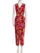 Diane von Furstenberg Silk Floral Print Jumpsuit