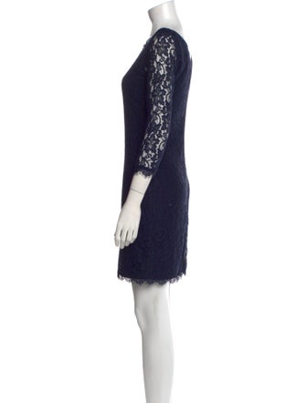 Diane von Furstenberg Lace Pattern Mini Dress