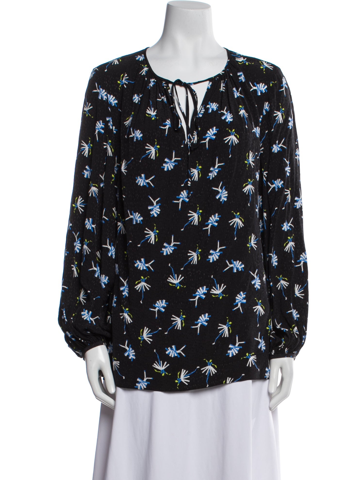 Diane von Furstenberg Silk Printed Blouse w/ Tags