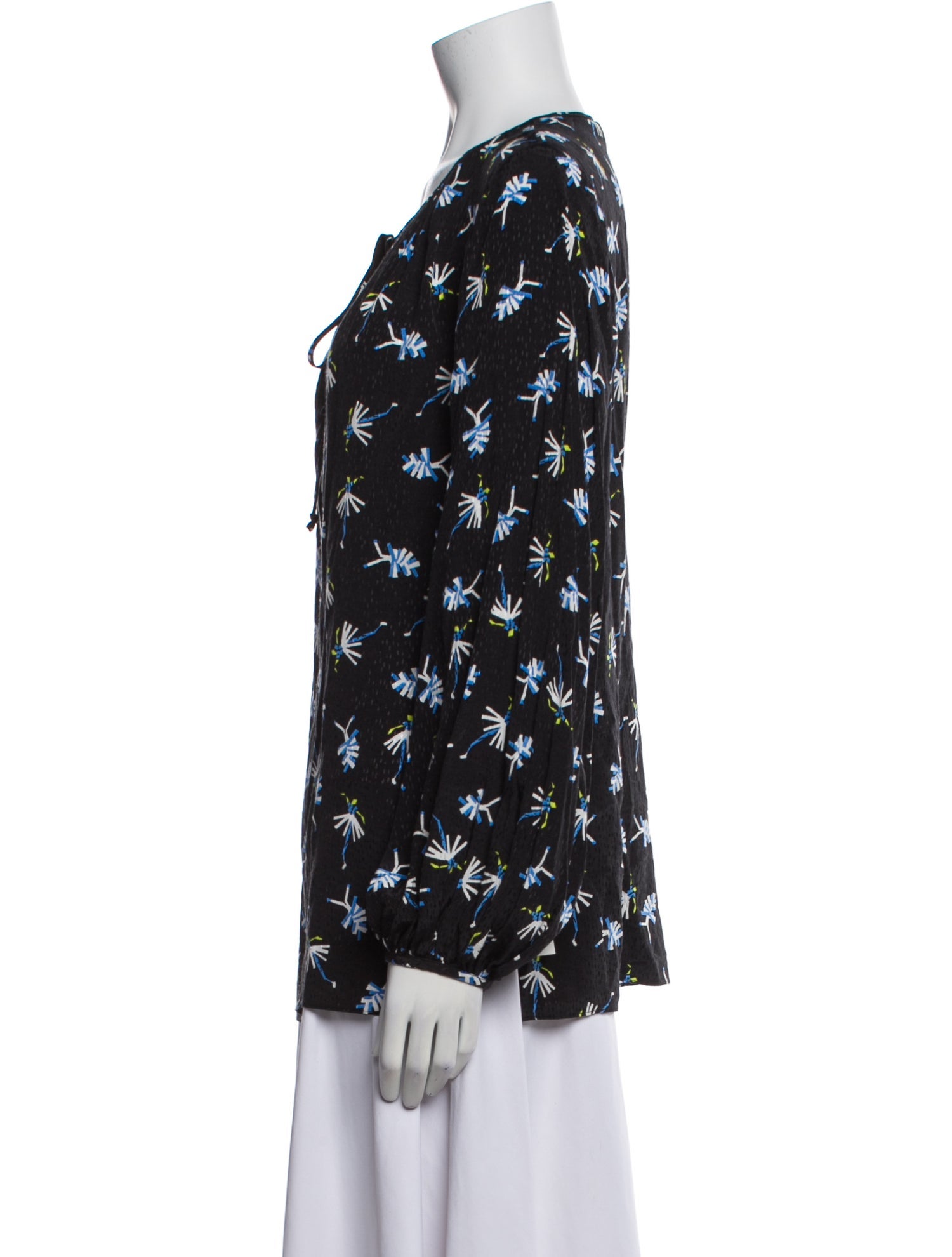 Diane von Furstenberg Silk Printed Blouse w/ Tags