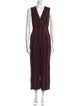 Diane von Furstenberg Striped V-Neck Jumpsuit
