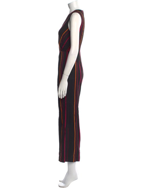 Diane von Furstenberg Striped V-Neck Jumpsuit