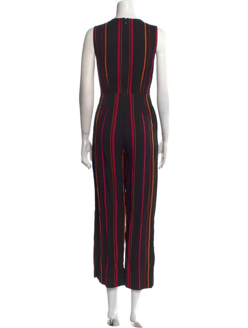 Diane von Furstenberg Striped V-Neck Jumpsuit