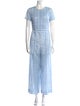 Diane von Furstenberg Plaid Print Scoop Neck Jumpsuit