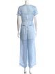 Diane von Furstenberg Plaid Print Scoop Neck Jumpsuit
