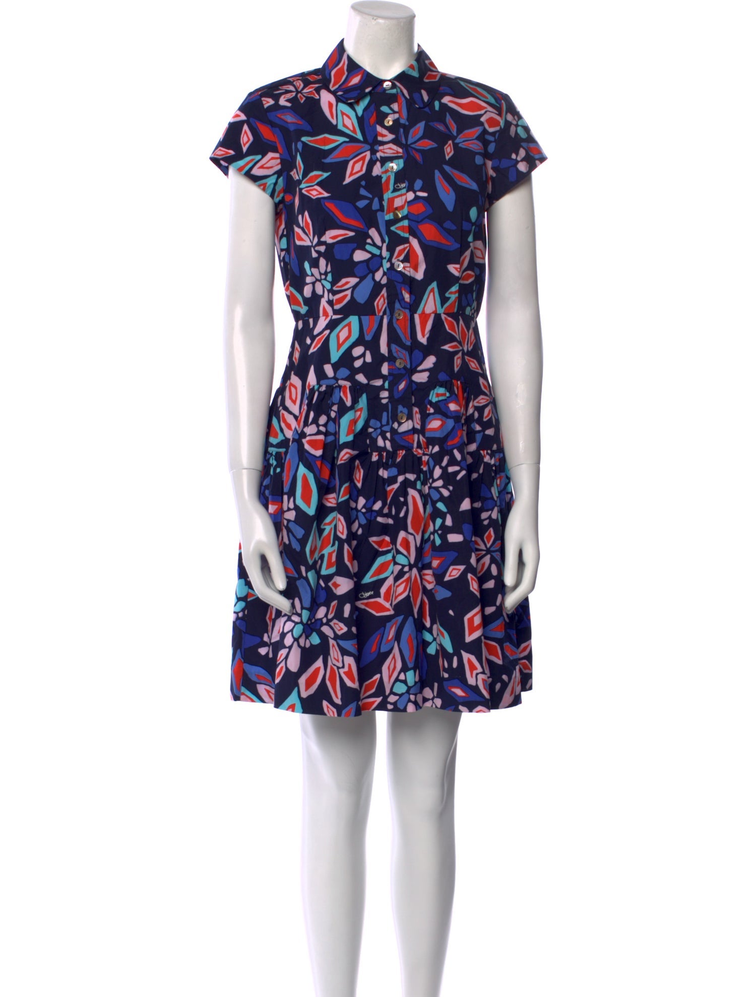 Diane von Furstenberg Floral Print Mini Dress