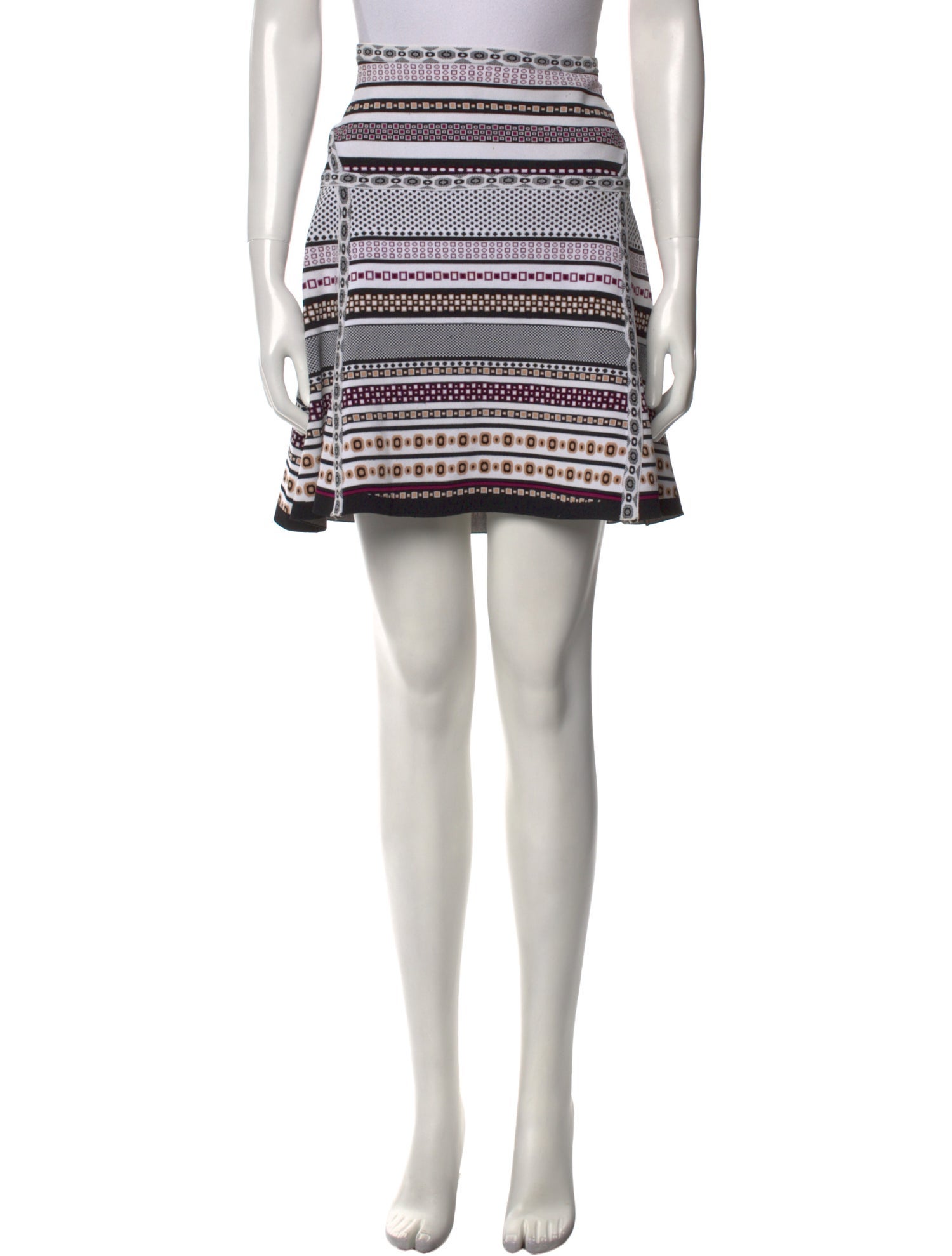Diane von Furstenberg Striped Mini Skirt