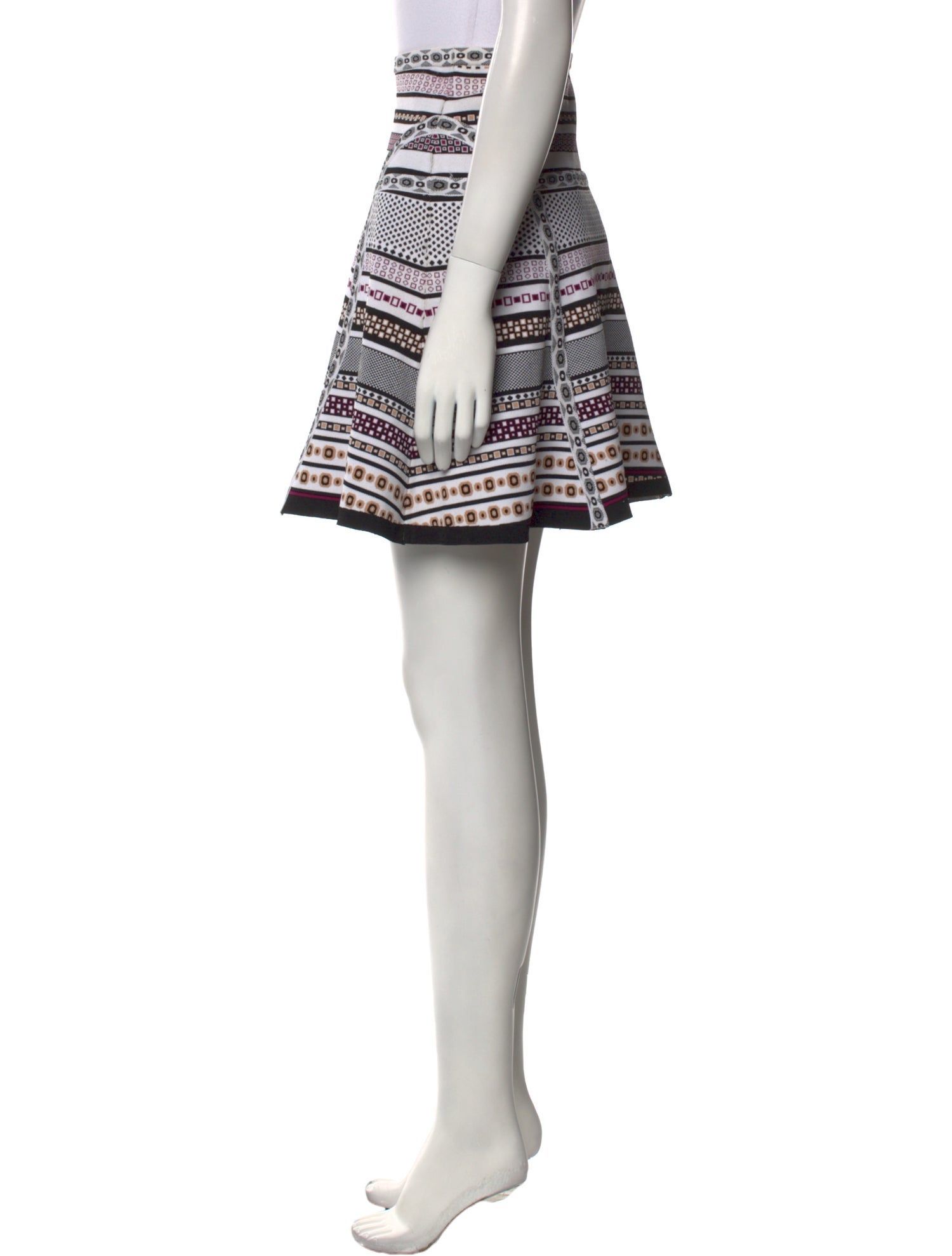 Diane von Furstenberg Striped Mini Skirt