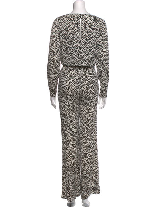 Diane von Furstenberg Silk Polka Dot Print Jumpsuit