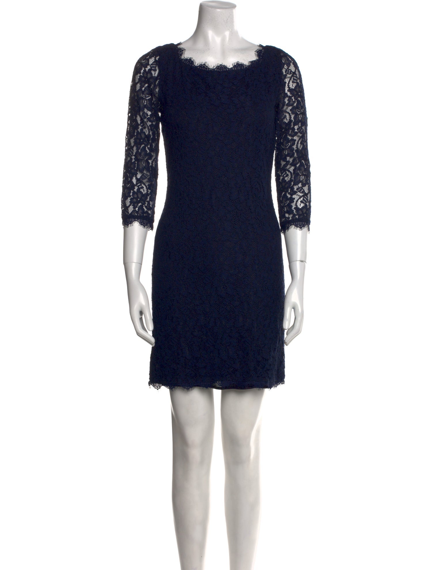 Diane von Furstenberg Lace Pattern Mini Dress