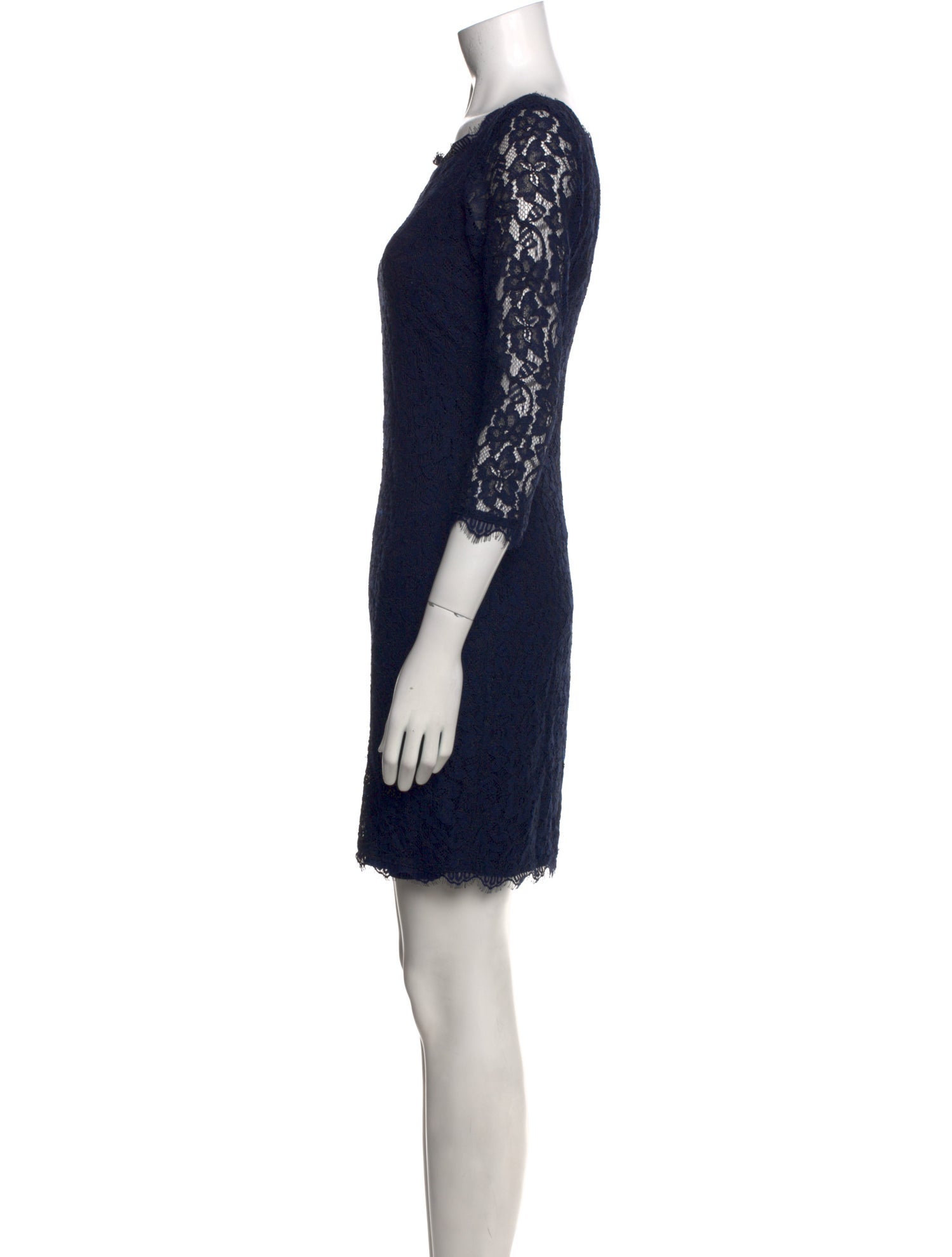 Diane von Furstenberg Lace Pattern Mini Dress