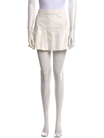 Diane von Furstenberg Pleated Accents Mini Skirt