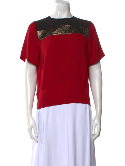 Diane von Furstenberg Silk Bateau Neckline T-Shirt