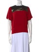 Diane von Furstenberg Silk Bateau Neckline T-Shirt