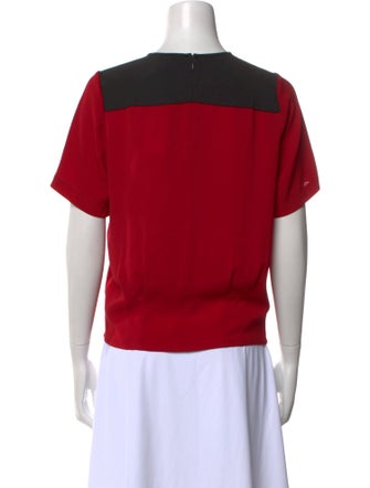 Diane von Furstenberg Silk Bateau Neckline T-Shirt