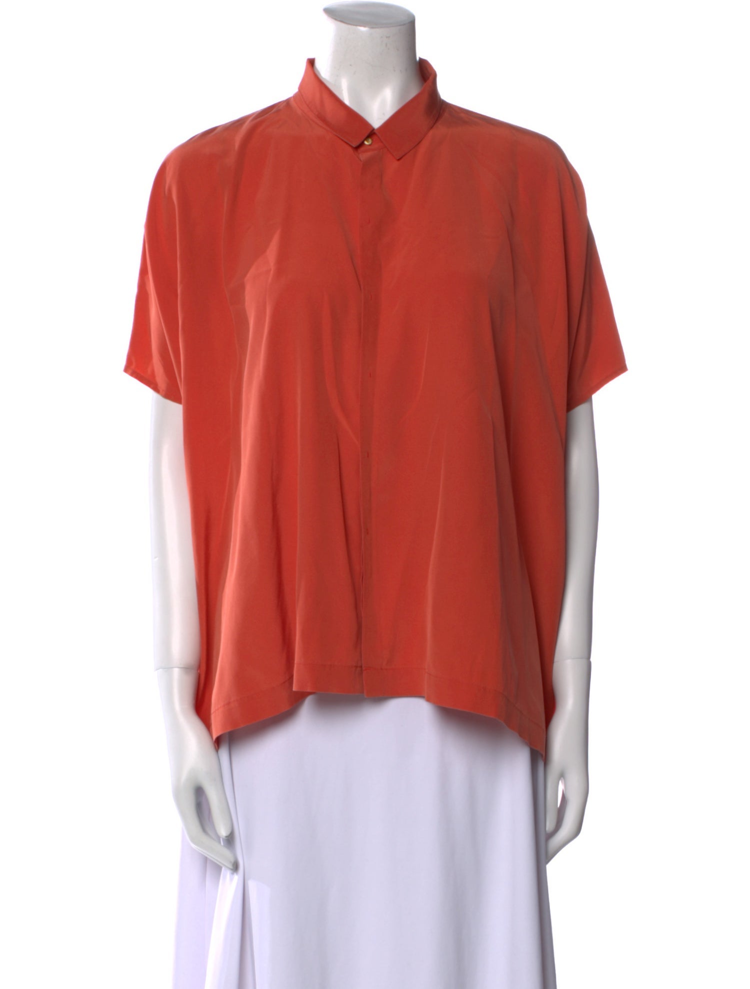 Diane von Furstenberg Silk Mock Neck Polo