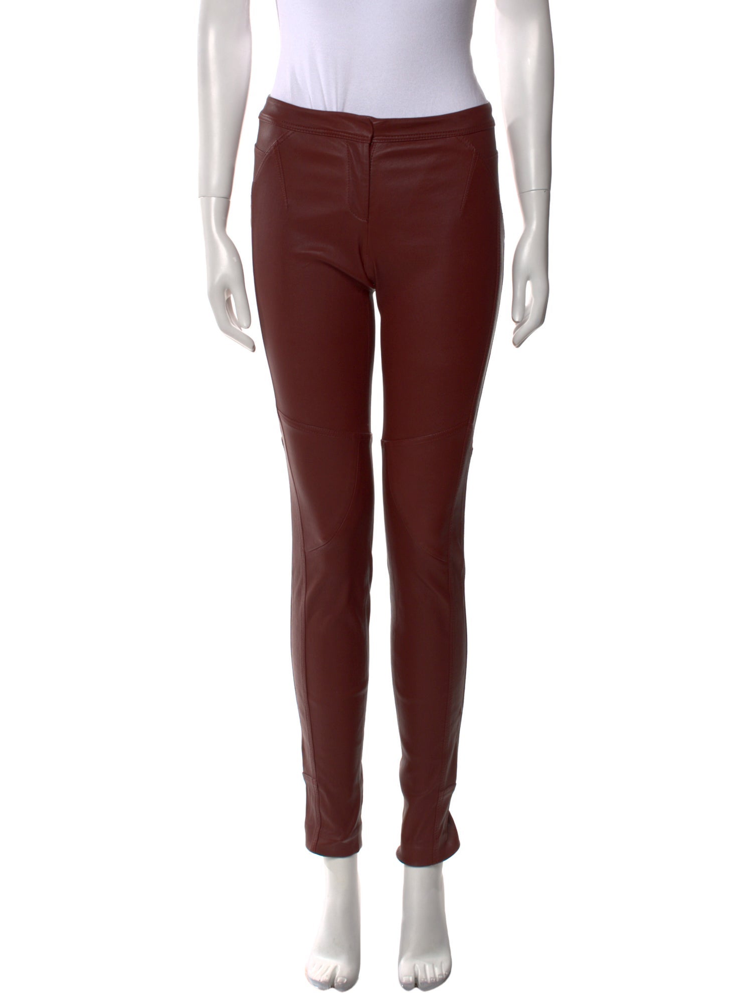Diane von Furstenberg Leather Skinny Leg Pants