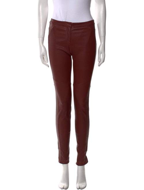 Diane von Furstenberg Leather Skinny Leg Pants