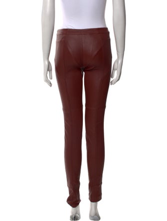 Diane von Furstenberg Leather Skinny Leg Pants