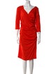 Diane von Furstenberg Cowl Neck Knee-Length Dress