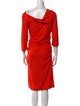 Diane von Furstenberg Cowl Neck Knee-Length Dress