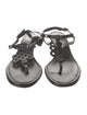 Diane von Furstenberg Patent Leather T-Strap Sandals