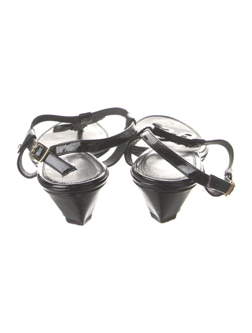 Diane von Furstenberg Patent Leather T-Strap Sandals