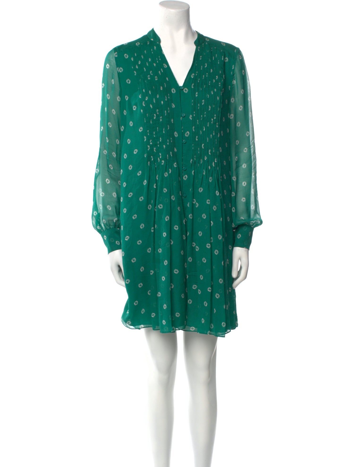 Diane von Furstenberg Silk Mini Dress - Green Dresses, Clothing - WDI547579  | The RealReal
