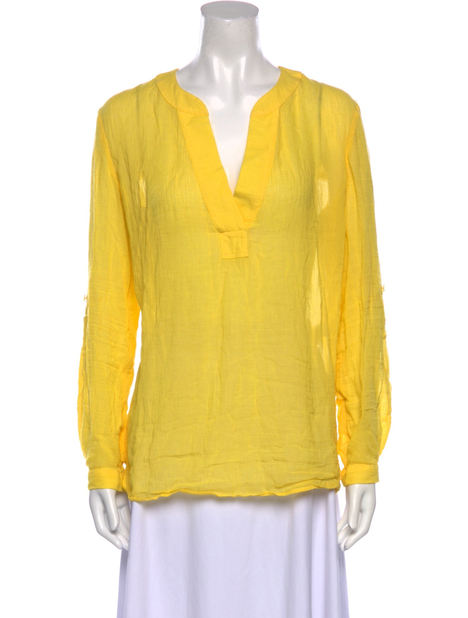 Diane von Furstenberg V-Neck Long Sleeve Tunic