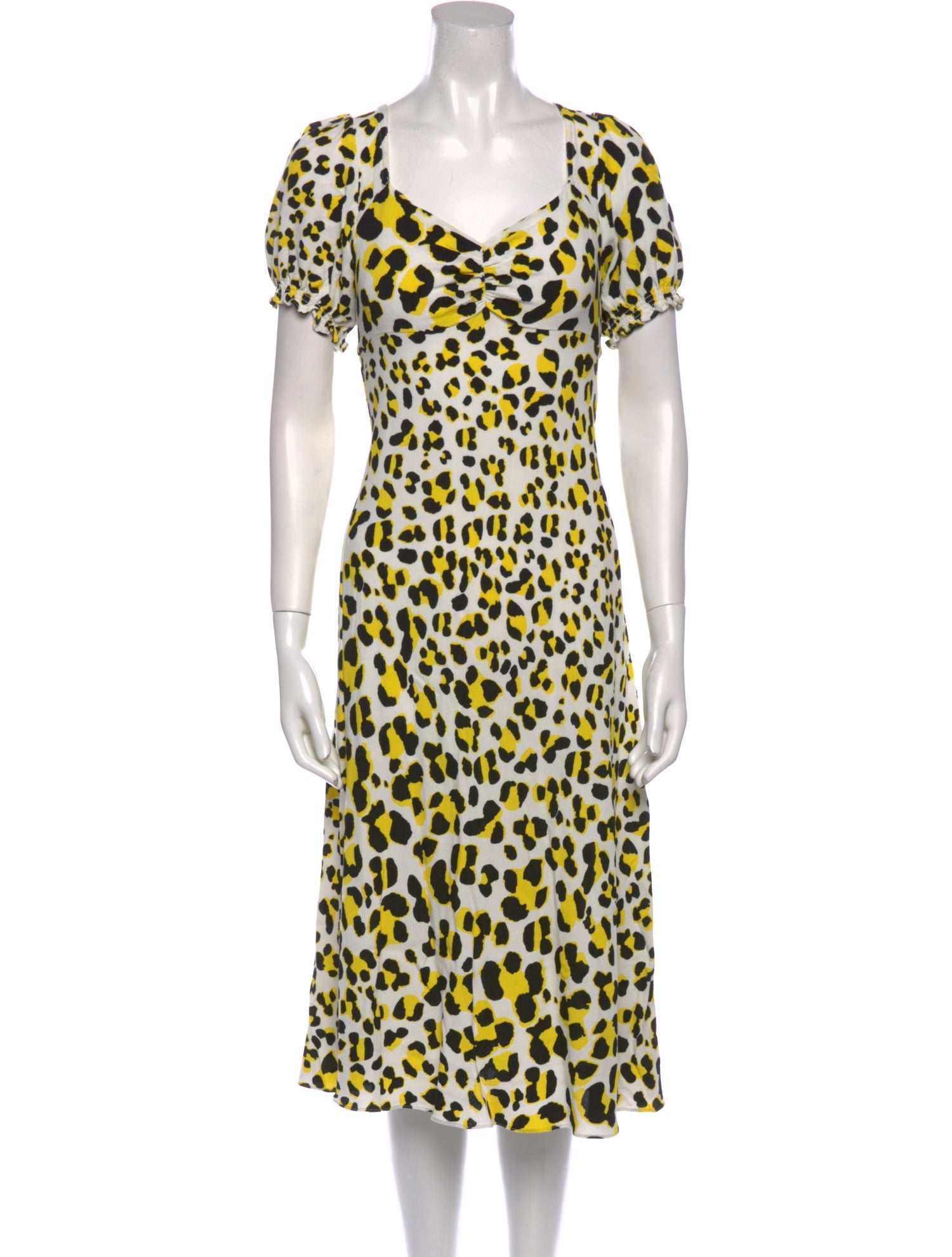 Diane von Furstenberg Animal Print Midi Length Dress