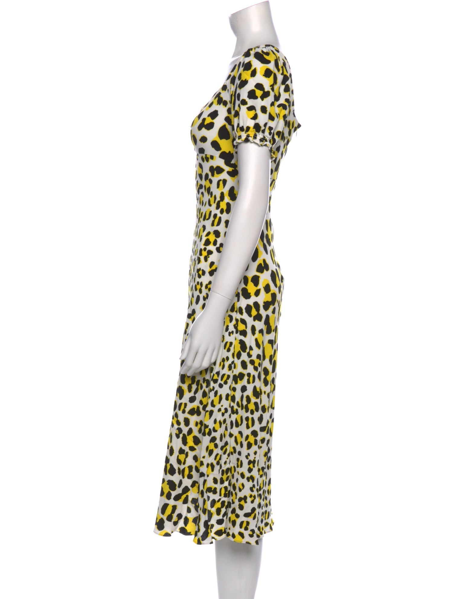 Diane von Furstenberg Animal Print Midi Length Dress