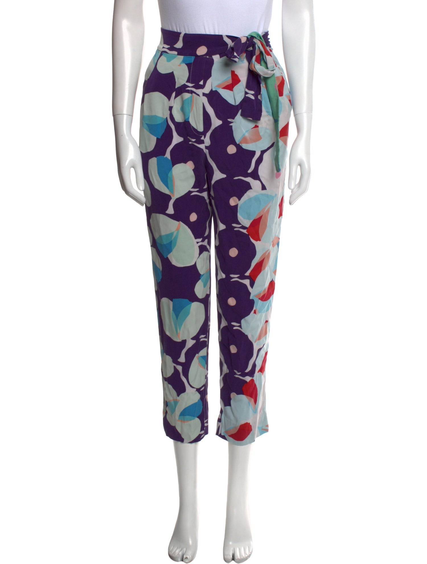 Diane von Furstenberg Silk Skinny Leg Pants